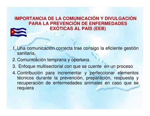 Experiencia de Cuba en comunicaciÃ³n y divulgaciÃ³n de la EEB