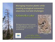 Kalamalka Lake Provincial Park - Invasive Plant Council of BC