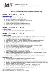 DishTV satBox-Ultra S7090 firmware Change Log Version 1.35 ...