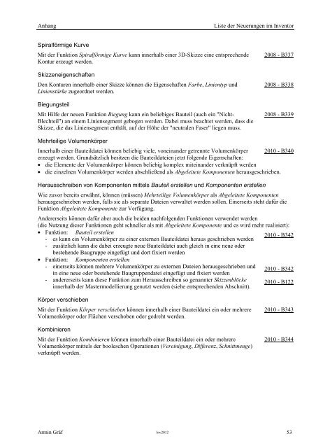 Liste der Neuerungen - Armin-graef.de