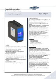 Produktinformation Typ: TMS U - Reissmann Sensortechnik GmbH