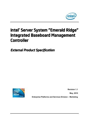IntelÃ‚Â® Server System Server System "Emerald Ridge ... - CTL