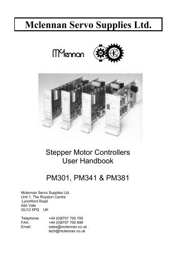 PM301, PM341 and PM381 - Stepper Controllers - Mclennan Servo ...