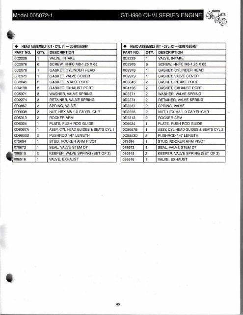 Generac Engine Parts Diagram - General Wiring Diagram