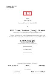 EMI's convertible bond issue - Vernimmen