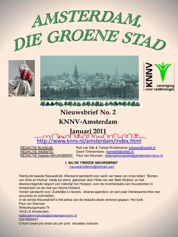 Nieuwsbrief 2 - KNNV Vereniging voor Veldbiologie