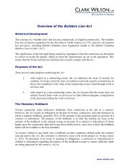 Overview of the Builders Lien Act