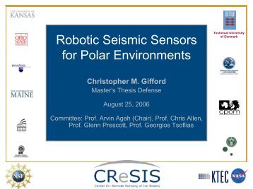 Robotic Seismic Sensors for Polar Environments - Center for ...