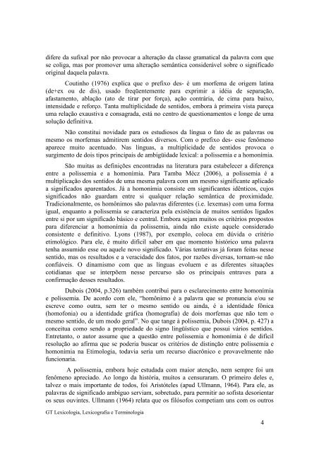 Polissemia e produtividade lexical do prefixo des-: as ... - Celsul.org.br