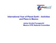 Activties and plans in Mexico - International Year of Planet Earth