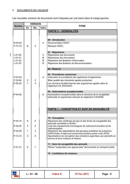 DOCUMENTATION GSAC - Consignes de NavigabilitÃ© franÃ§aises