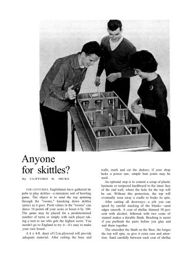 Anyone for skittles? - Vintage Projects