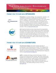 2013 Sponsors and Exhibitors - Limra