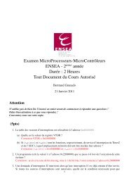 Examen MicroProcesseurs-MicroContrËoleurs ENSEA - 2 annÃ©e ...