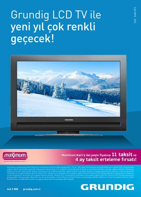 Grundig LCD TV ile yeni yÃ„Â±l ÃƒÂ§ok renkli geÃƒÂ§ecek!