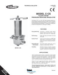 Cashco C-CS Pressure Reducing Regulator - Holland Applied ...