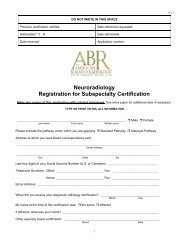 Neuro IC Exam Registration - The American Board of Radiology