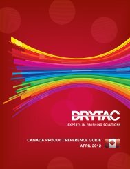 CANADA PRODUCT REFERENCE GUIDE APRIL 2012 - Drytac