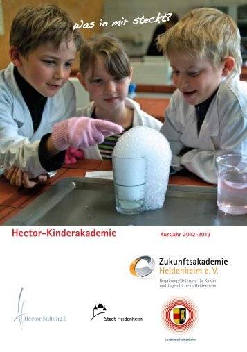 Programmheft der Hector-Kinderakademie 2012 ... - Stadt Heidenheim