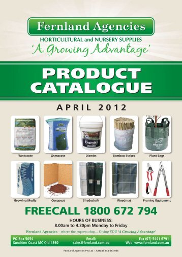 2012 Product Catalogue - Fernland Agencies