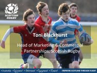 Toni Blackhurst, Scottish Rugby - The Marketing Society