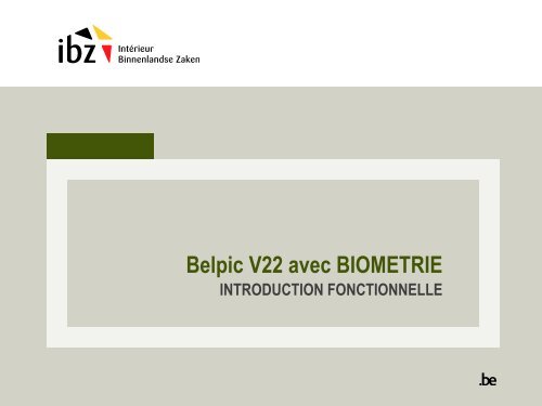 Belpic V22 avec BIOMETRIE - Registre National