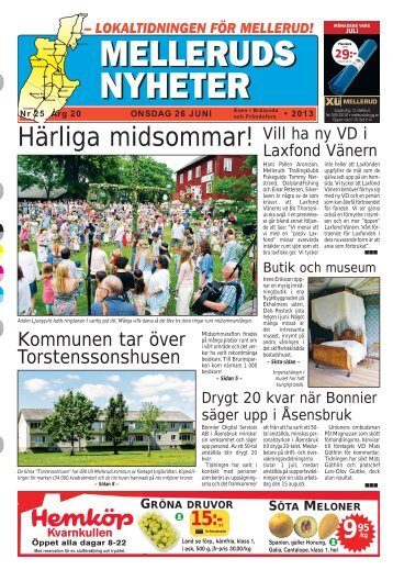 lokaltidningen fÃ¶r mellerud! - Melleruds Nyheter