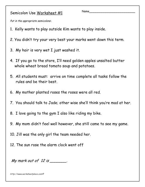 semicolon-use-worksheet-1