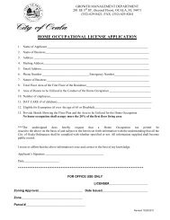 HOME OCCUPATIONAL LICENSE APPLICATION - City of Ocala