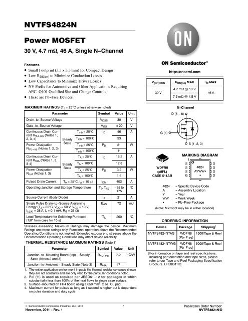 Power MOSFET - ON Semiconductor