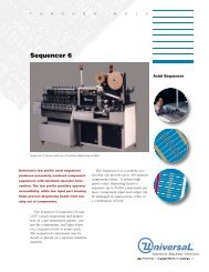 Sequencer 6 - Universal Instruments Corporation