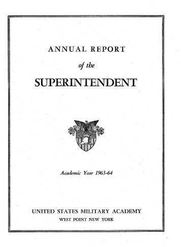 Supe's Report - Class of 1964 - West-Point.ORG, The West Point ...