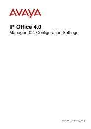 IP Office Settings - MC Telecom