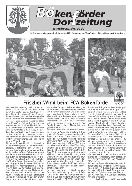 Bökenförder Dorfzeitung - in Bökenförde