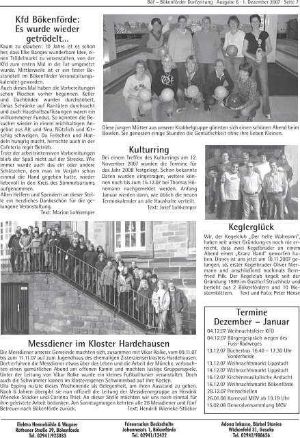 Bökenförder Dorfzeitung - in Bökenförde