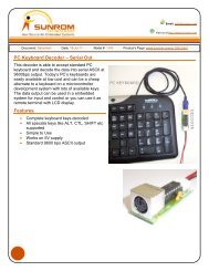 PC Keyboard Decoder â Serial Out Features - Sunrom Technologies
