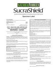 Sucrashield label.pdf - Arbico Organics
