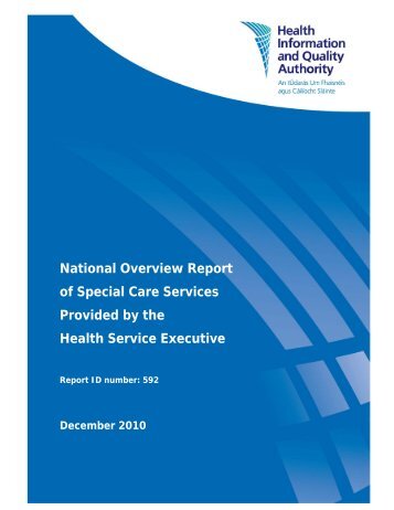 National Overview Report of Special Care Services ... - hiqa.ie