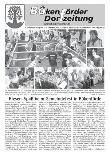 Bökenförder Dorfzeitung - in Bökenförde