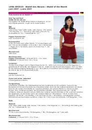 LANA GROSSA Â· Modell des Monats | Model of the Month Juni 2007 ...