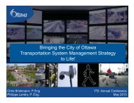 Bringing the City of Ottawa Transportation System ... - (ITS) Canada