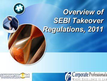 Overview of sebi takeover regulations, 2011 - TakeoverCode.com