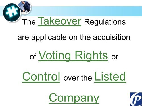 Overview of sebi takeover regulations, 2011 - TakeoverCode.com
