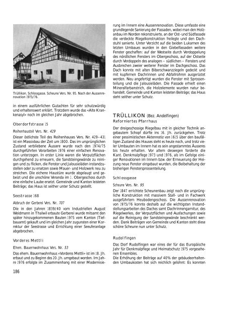 Zürcher Denkmalpflege, 8. Bericht 1975/1976 (PDF ... - Kanton Zürich