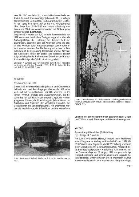 Zürcher Denkmalpflege, 8. Bericht 1975/1976 (PDF ... - Kanton Zürich