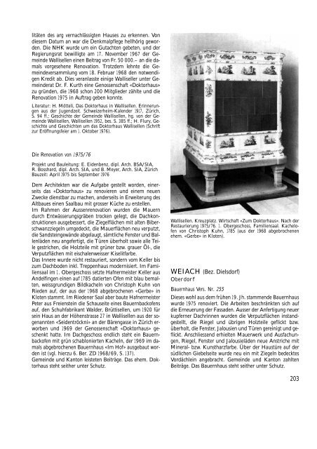 Zürcher Denkmalpflege, 8. Bericht 1975/1976 (PDF ... - Kanton Zürich