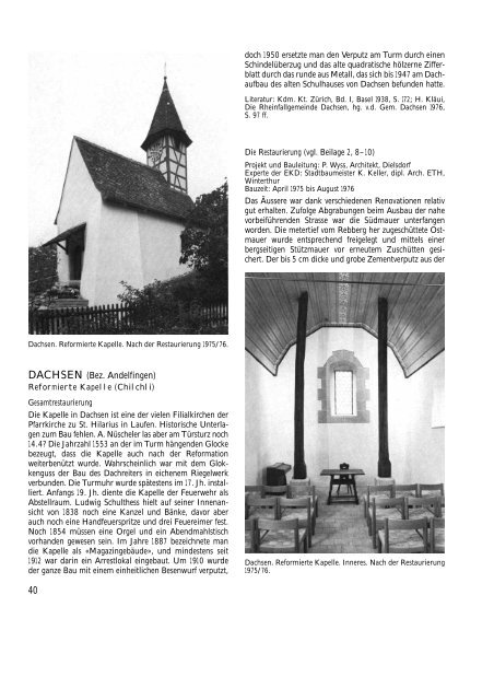 Zürcher Denkmalpflege, 8. Bericht 1975/1976 (PDF ... - Kanton Zürich