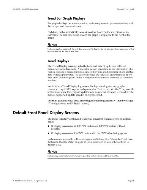 PowerLogic ION7550 / ION7650 User Guide - Schneider Electric