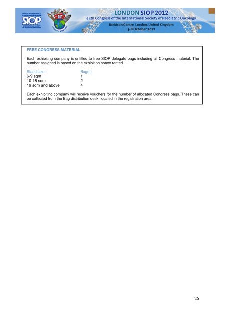 Exhibitor Manual - SIOP 2012, 44th Congress of the International ...