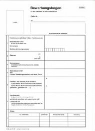 Bewerbungsbogen I I I I I I I I I I